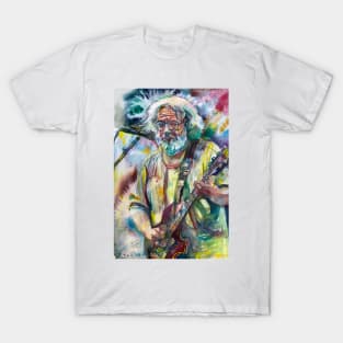 JERRY GARCIA - watercolor portrait T-Shirt